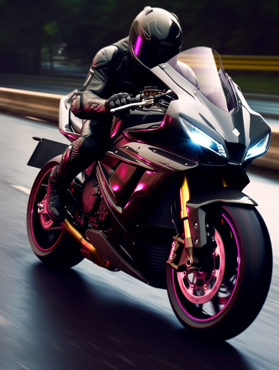 nana 的想法: 赛博朋克风格机车mj出图,帅呆了!