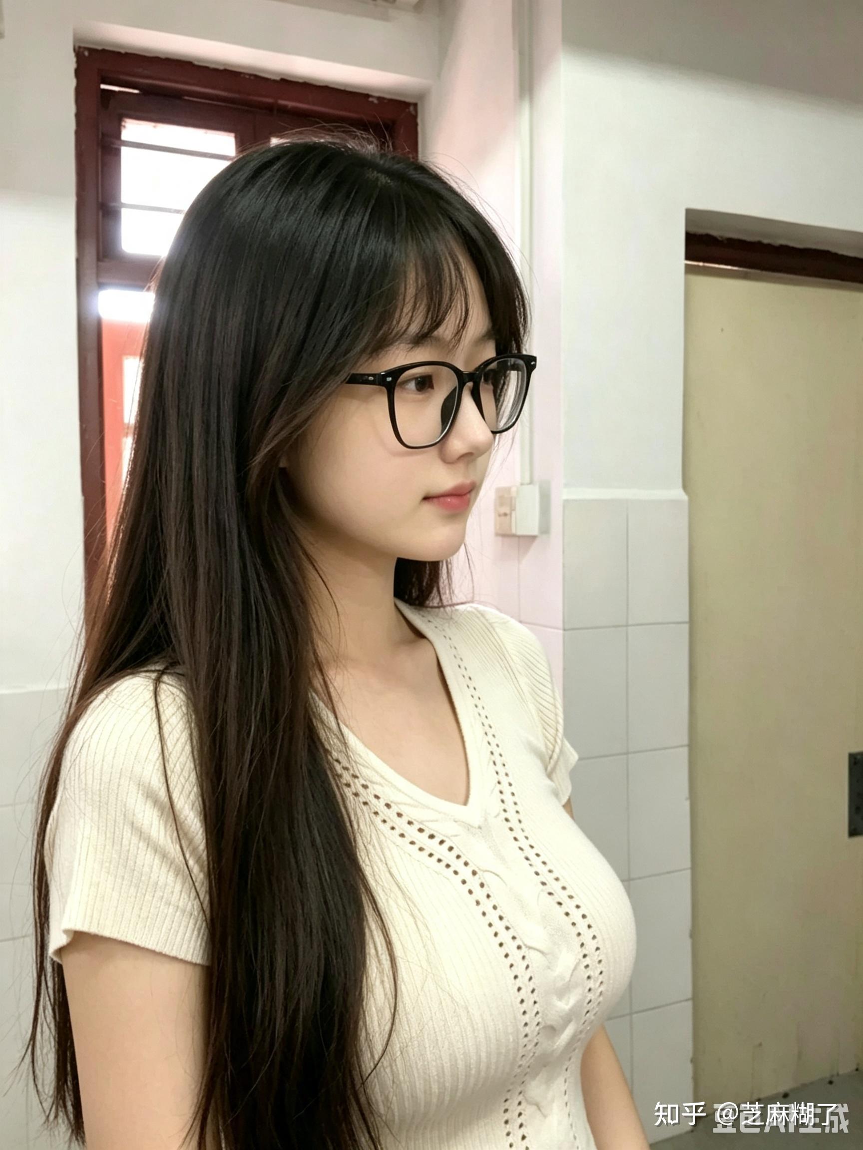 芝麻糊了 的想法: 一、人物主体1. 面部五官与特征年轻东亚女生,佩戴黑框方形平光眼镜;脸型圆润柔和,淡自然眉,下垂眼,… - 知乎