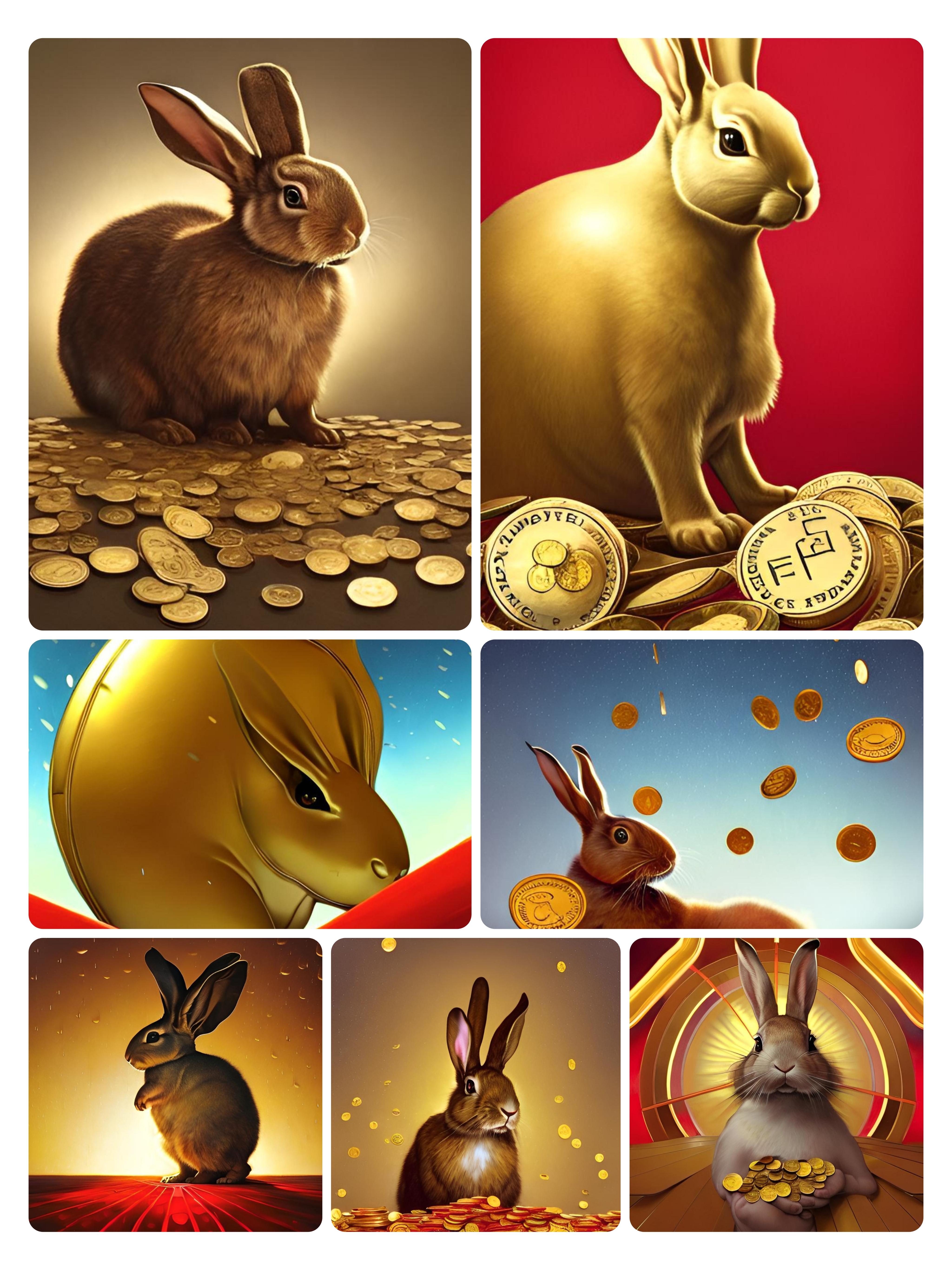 ?promptbig rabbit over the ball with a
