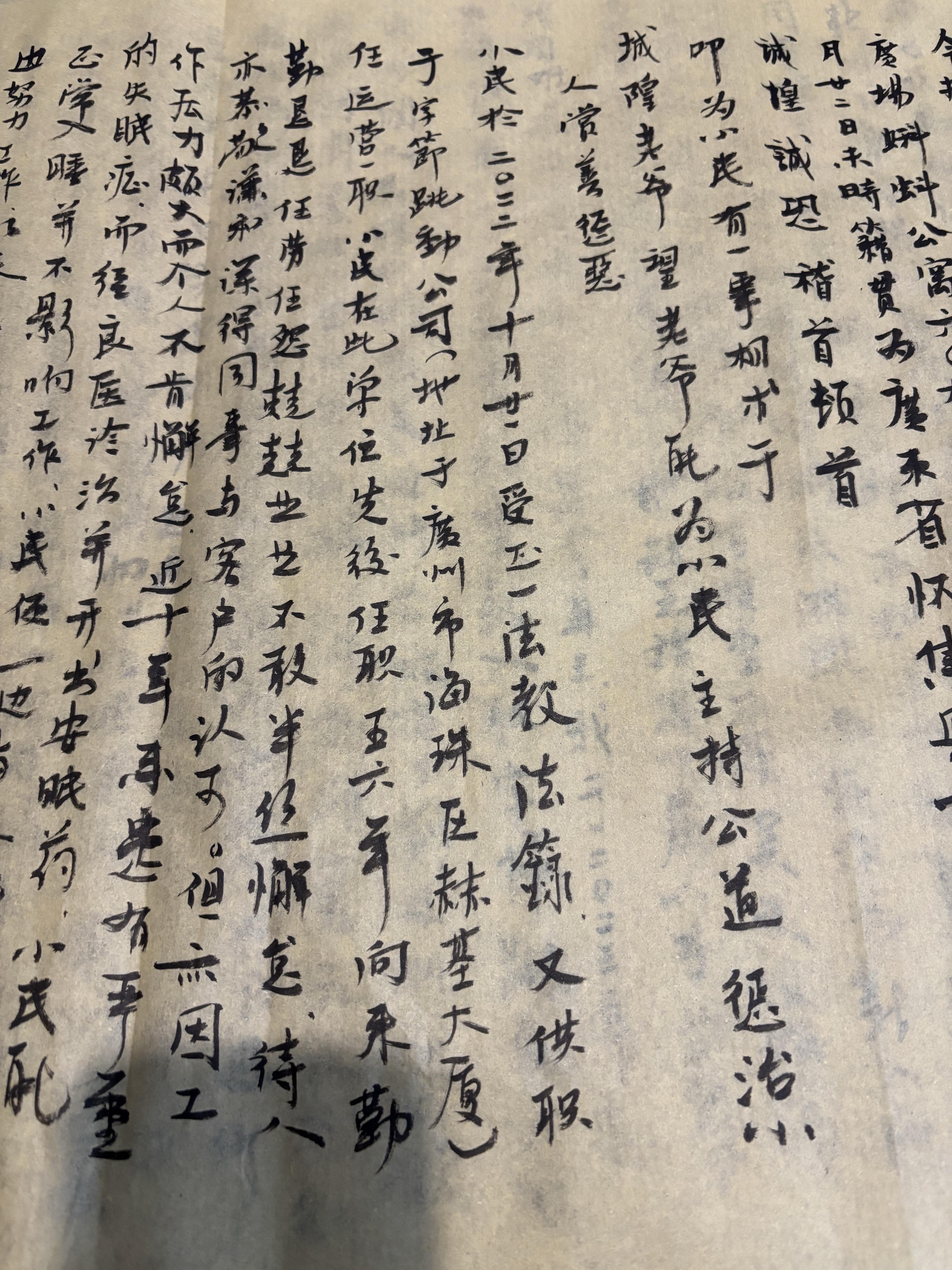 花无缺 的想法: 写了满满两纸,找城隍爷爷告阴状