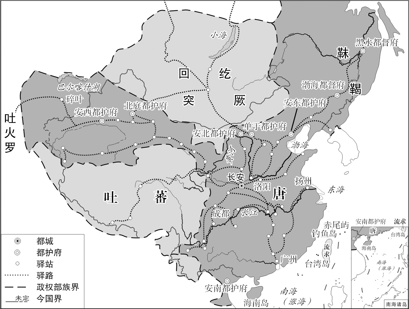 明太祖 的想法: 唐代的驿道图