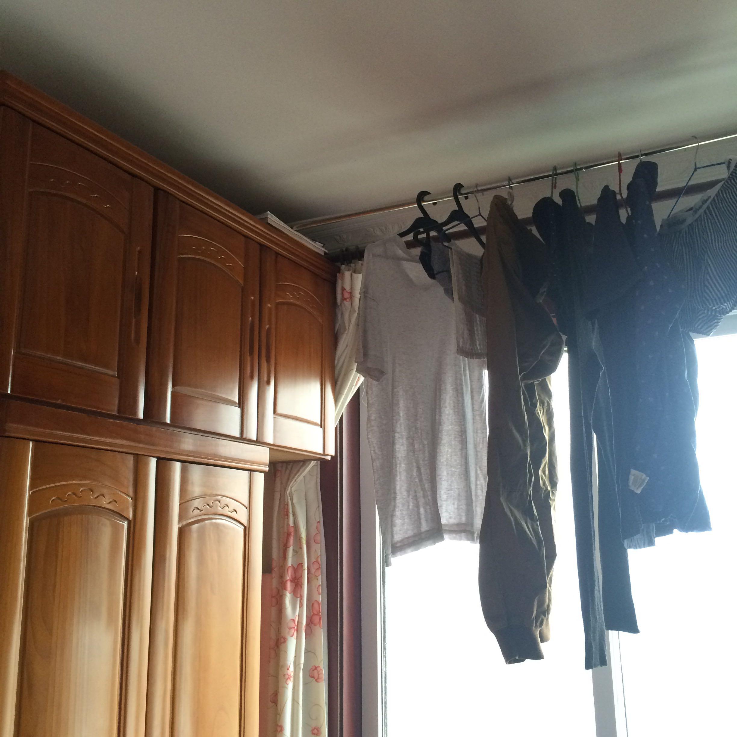 没有阳台怎么晾衣服