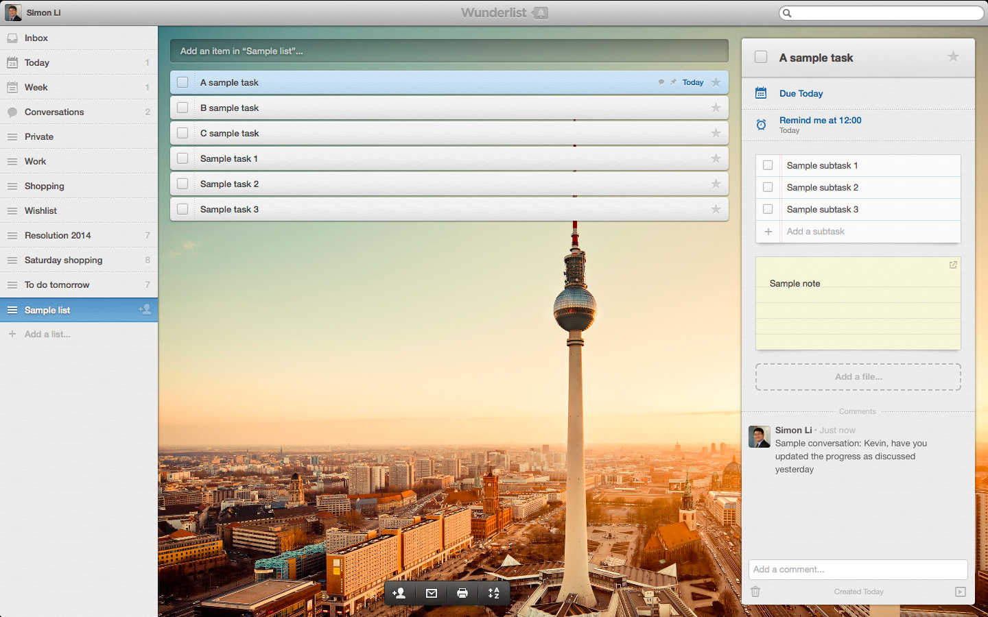 mailbird wunderlist