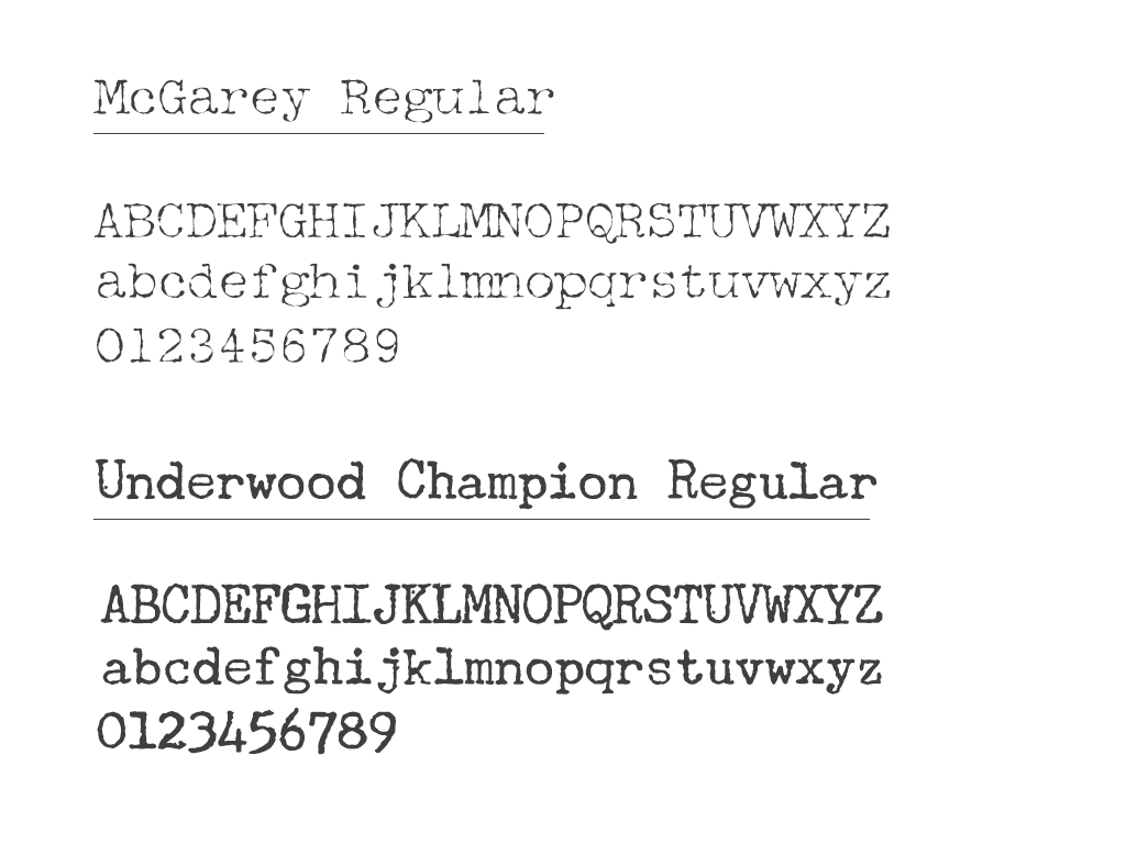 谁有古老打字机打印出来的字体图片