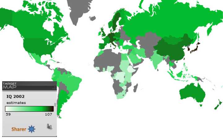 中国以及历史上深受中华文化影响的东亚文化圈都是世界上平均智商最高