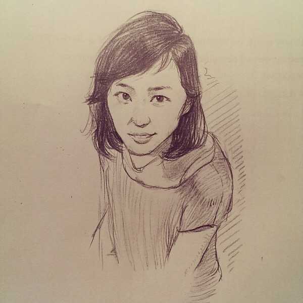 怎么用速写画微笑露齿的人?