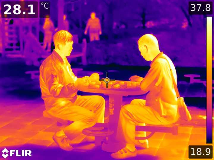 貌似看到的所有红外图都是白天拍的.