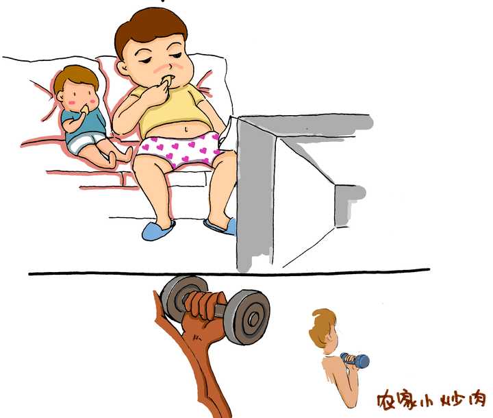 运动型爸爸vs肥胖型爸爸