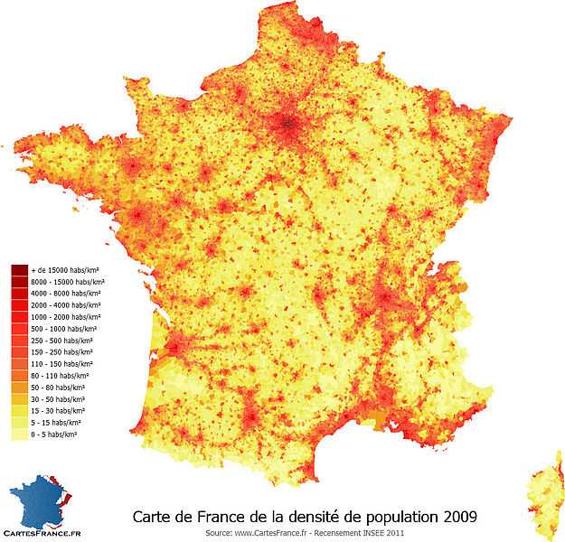 法国法国人口_法国人口密度分布图(2)