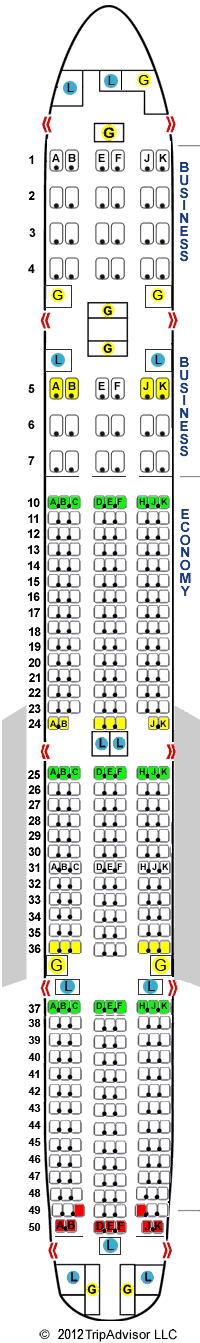波音777 300er上最佳的经济舱座位在哪 知乎