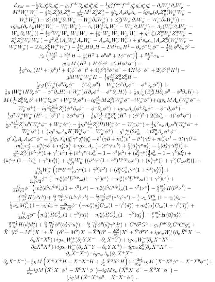 大家知道的最长(复杂)的公式是什么?