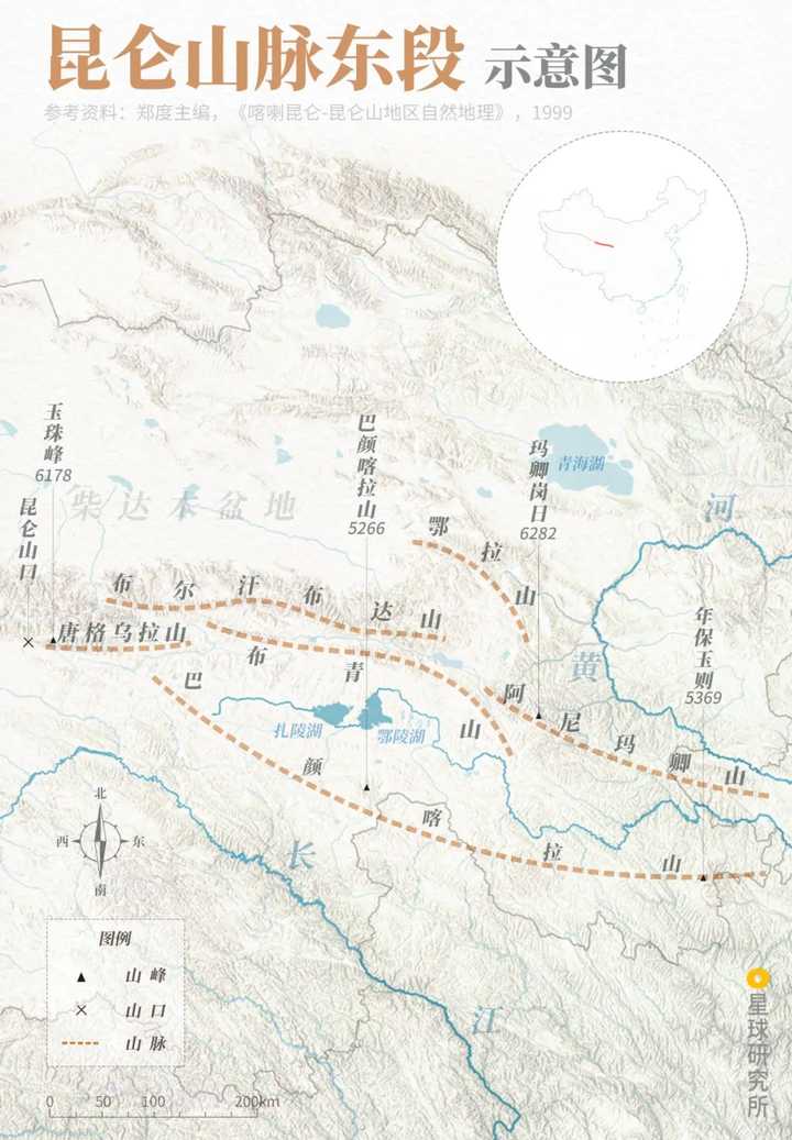 昆仑山的地理位置图片