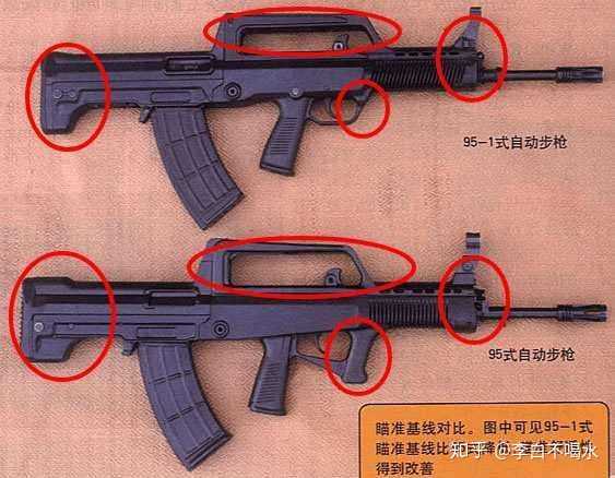 95式自动步枪采用了无托结构,缩短了全枪长度.
