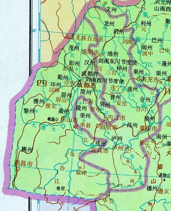 《中国历史地图集》唐时期《元和方镇图》局部