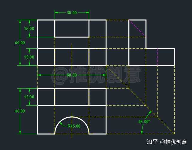 它的三视图怎么画