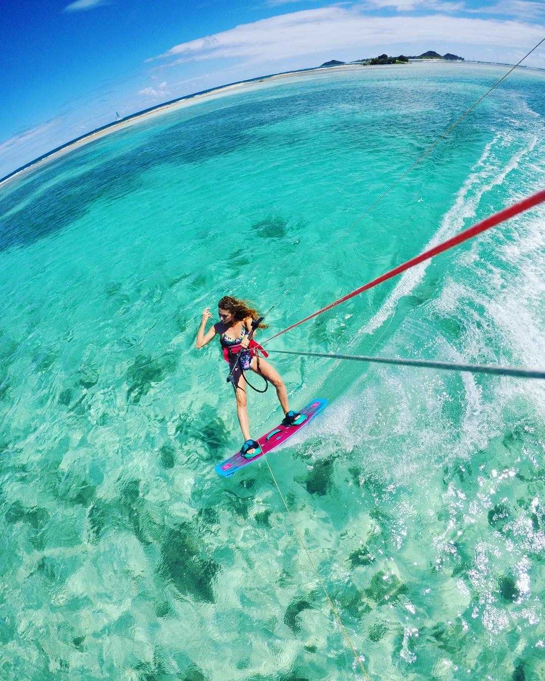 风筝冲浪,美炸了