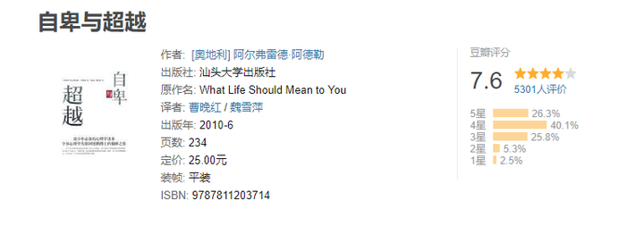 如何评价 自卑与超越 这本书 知乎