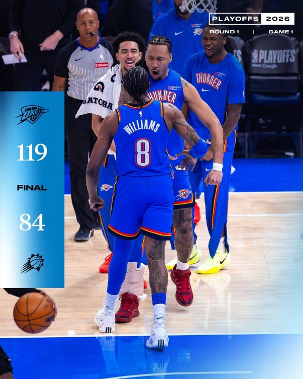 2526赛季NBA季后赛太阳 84:119 雷霆，如何评价这场比赛？