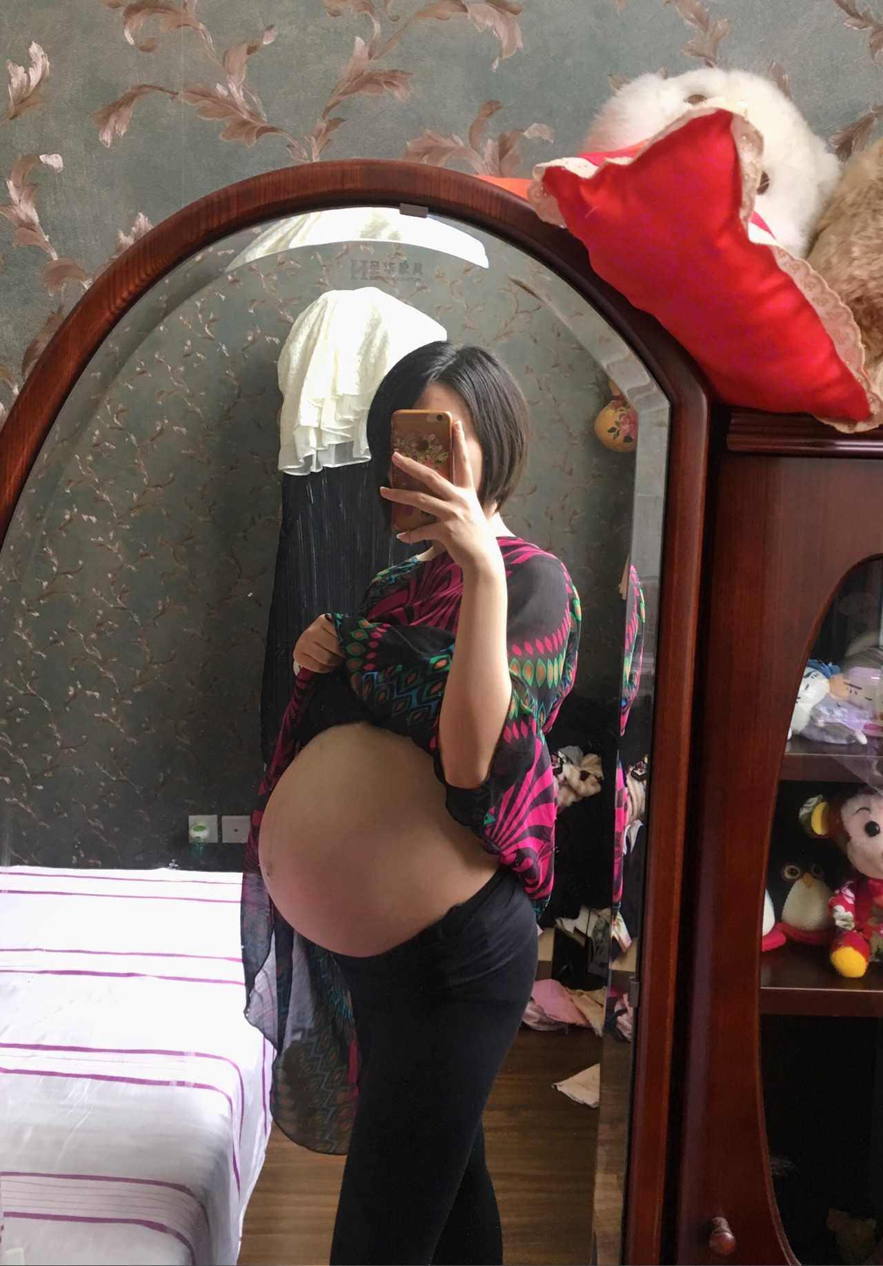 我贴个生前生后图: 孕38周 产后一周 看图就