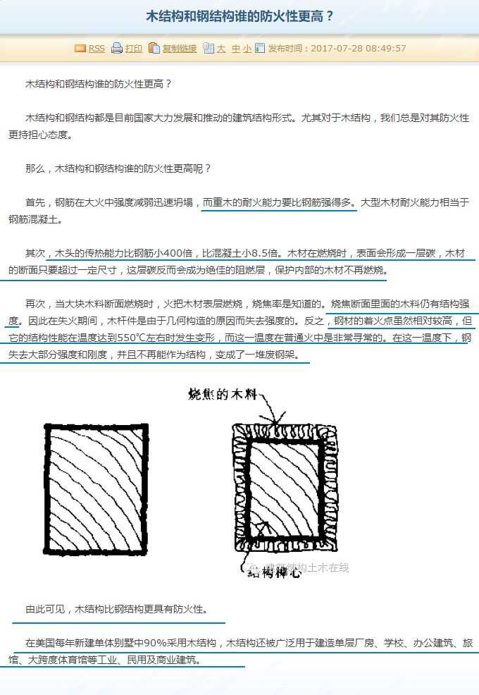 建筑的木结构和钢结构哪个防火性更高 知乎