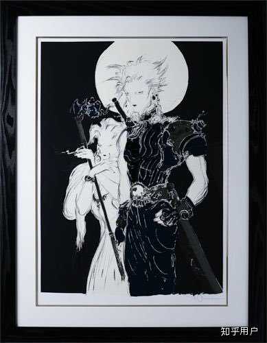 几张天野喜孝的克劳德x爱丽丝插图,当年是官方推的男女主