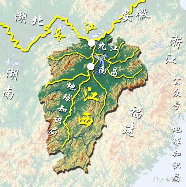 江西河流分布图图片