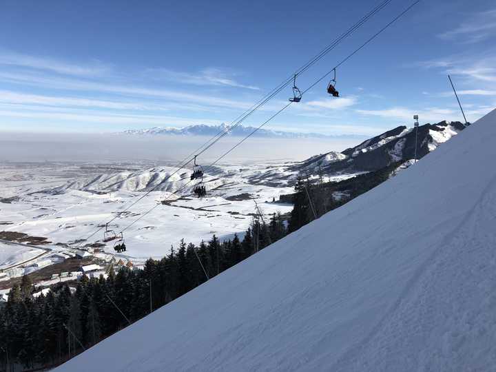 下图是国内最陡的机压雪道,36度的艾文道.