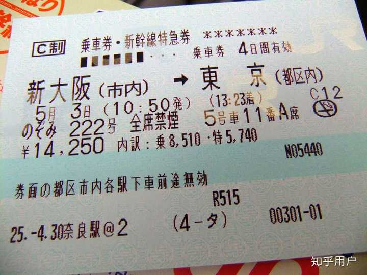 新干线车票(来源:https://www.tensouya.com/genkinka/22.html)