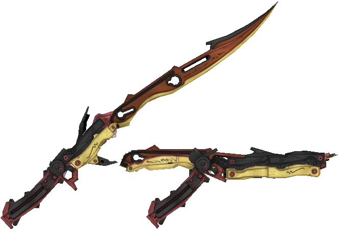 全部都是可变形的武器,在战斗过程中随着普通攻击的节奏,以不同的形态