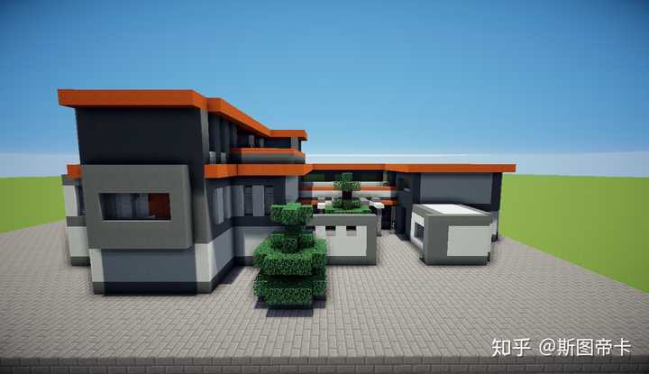 如何在minecraft 里建筑漂亮的现代别墅 知乎
