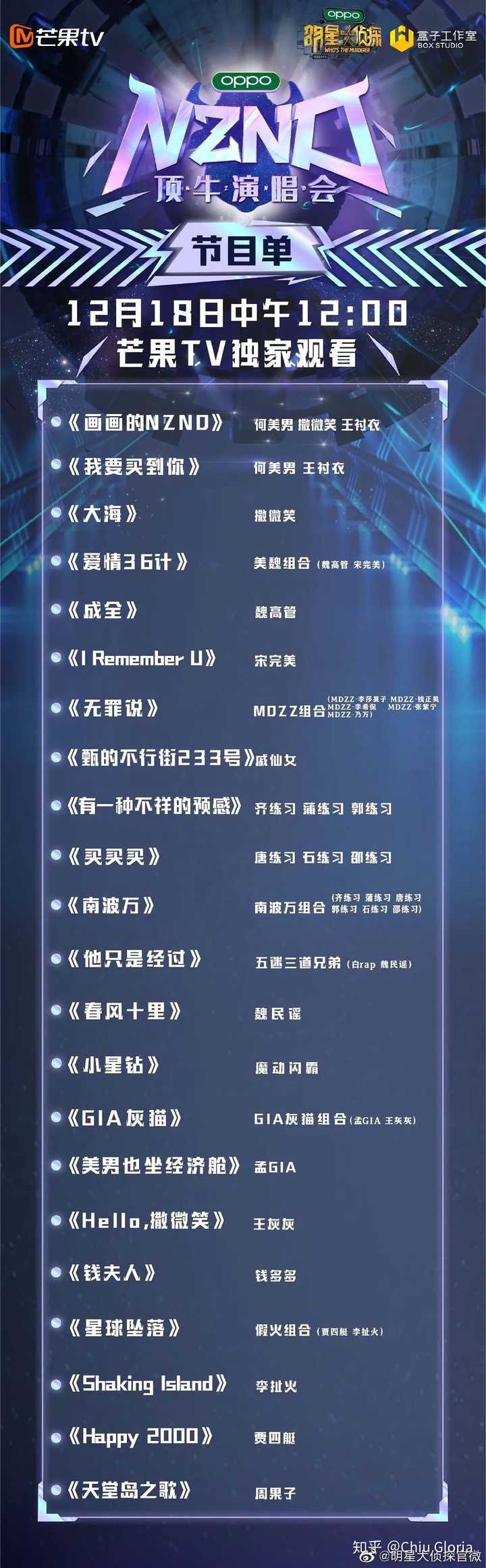 如何评价明星大侦探第六季nznd顶牛演唱会