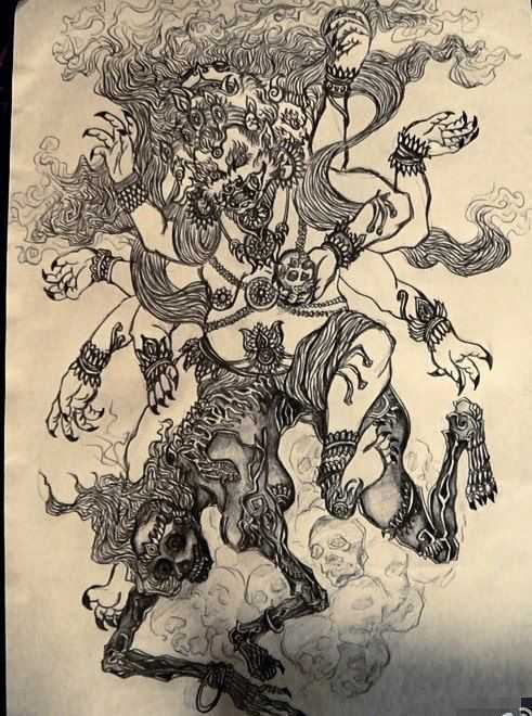  p>阎王骑尸图,看《藏海花》的时候了解到的.