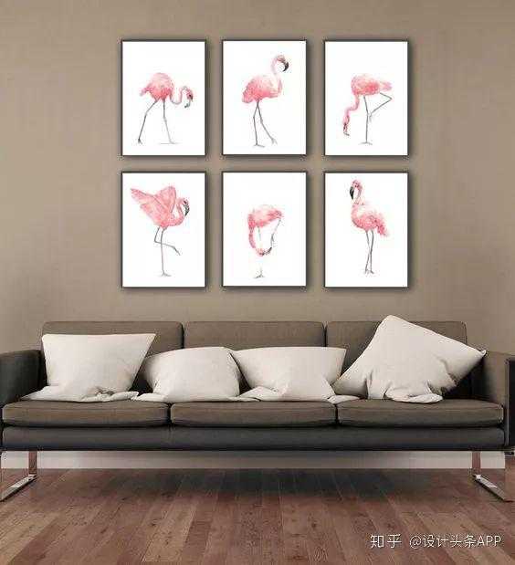 在客厅背景墙挂装饰画,有什么小技巧,如何选择挂画和摆放?