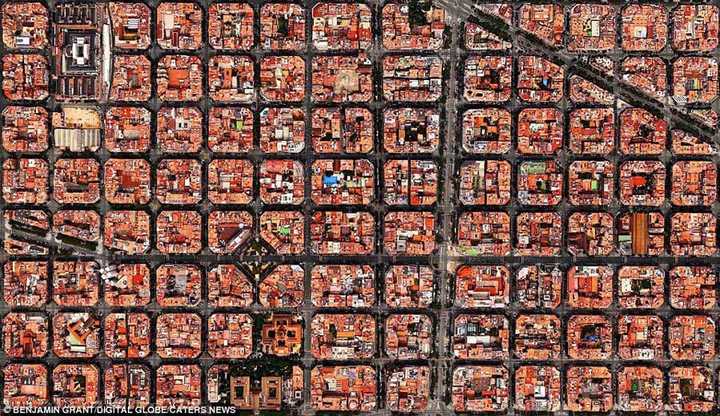 巴塞罗那城市肌理图片