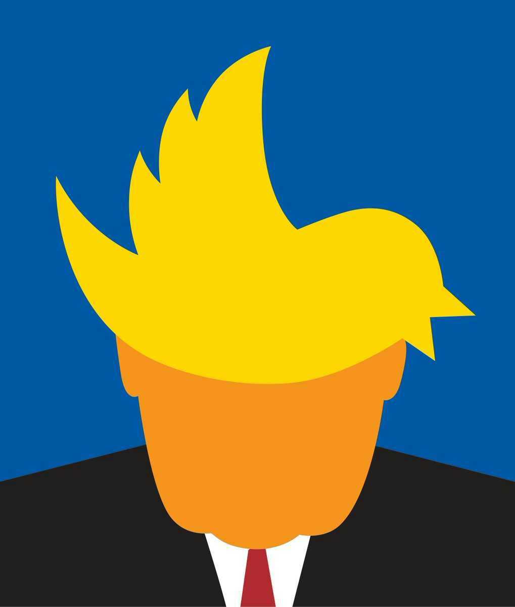 讽刺川普大帝"推特治国" 的一张图片,妙啊. 侵删  显示全部