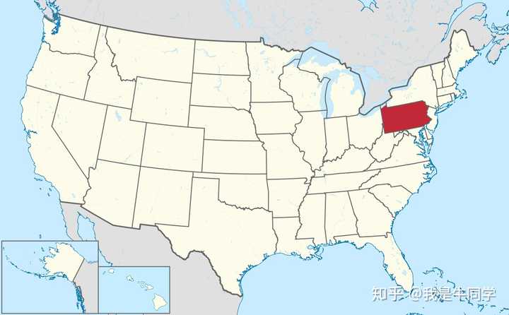 宾夕法尼亚州 位置图片