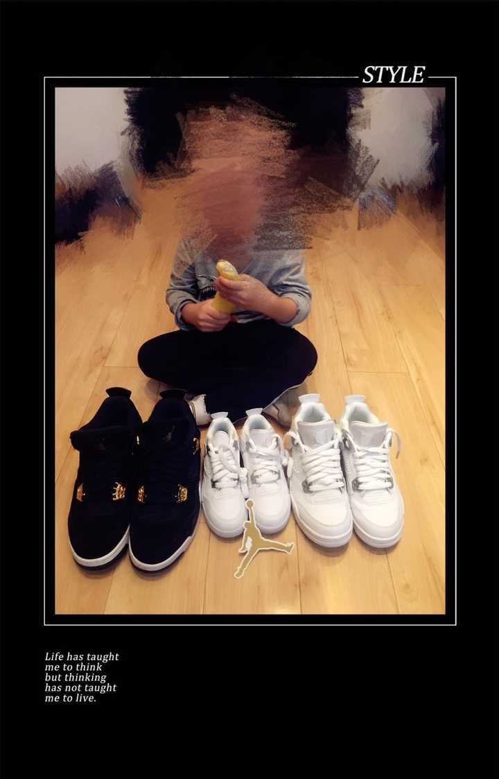 答非所问,分享一张从小培养儿子穿鞋品味的照片