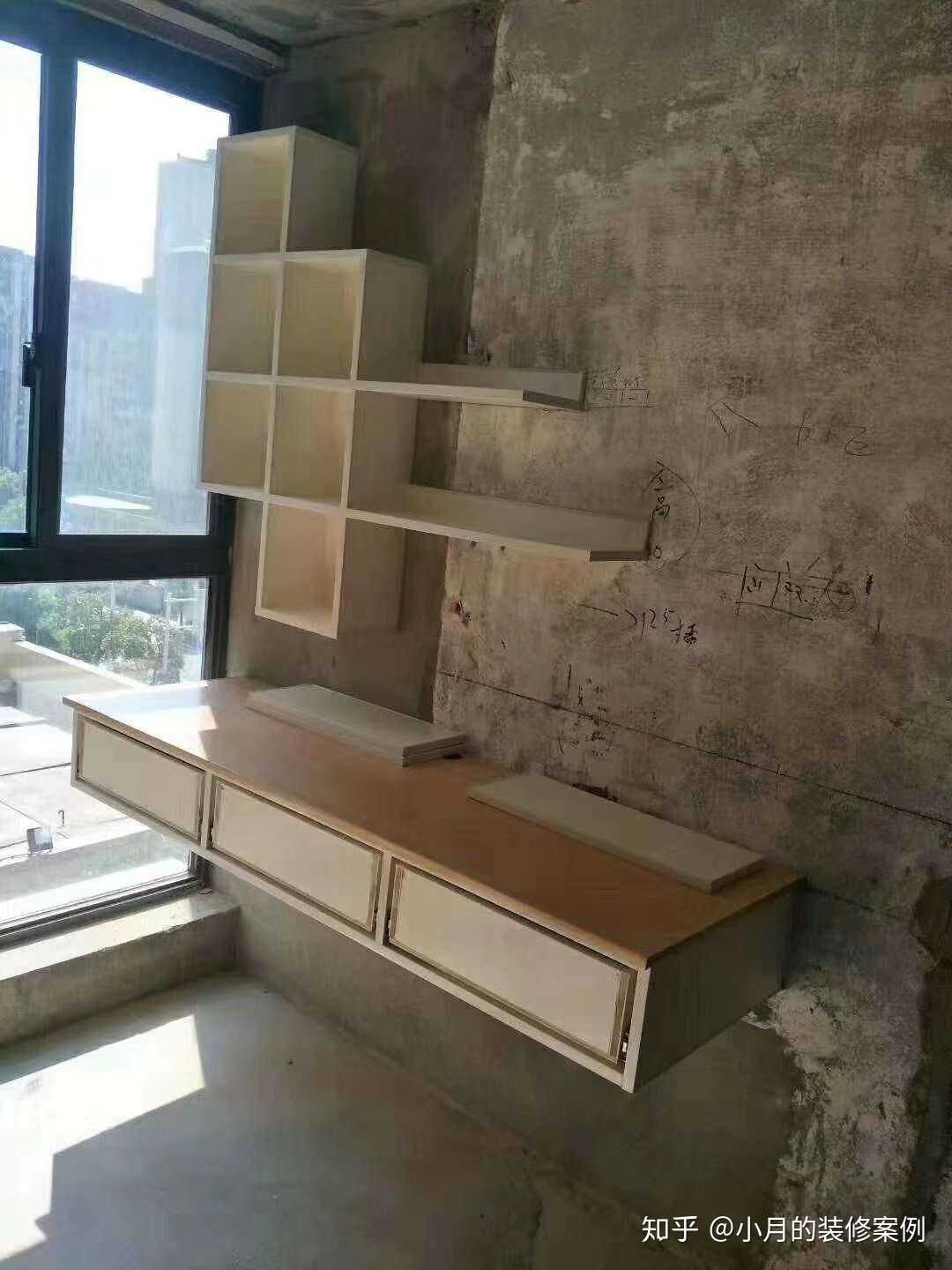 悬空书桌,异形书架