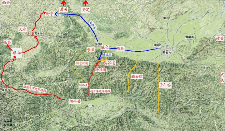 斜谷,箕谷和斜谷,斜谷道_大山谷图库
