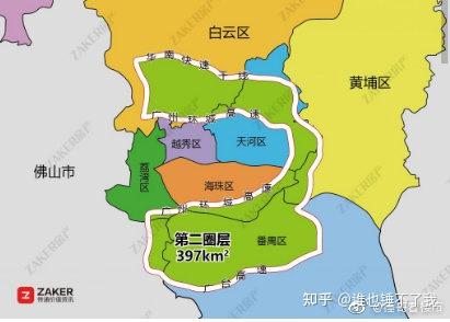 广州一环二环三环图图片