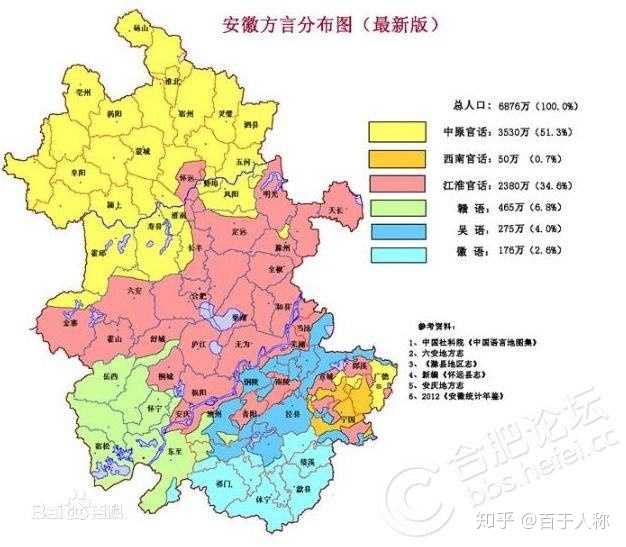 安徽方言地图(较新版)