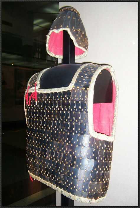 当然还有一些比较有特色的盔甲 比如盆领铠,可以对颈部起到很好的保护