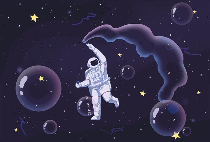 宇航员卡通壁纸ipad图片