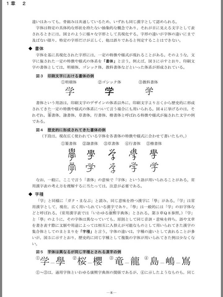 字体 字形 字様 書体 字種 書風 等术语在日语中的定义是什么 知乎
