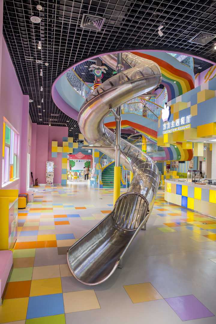 外形也多种多样,可以是螺旋s滑梯,直滑梯,弧形梯,筒滑,半筒滑梯,直