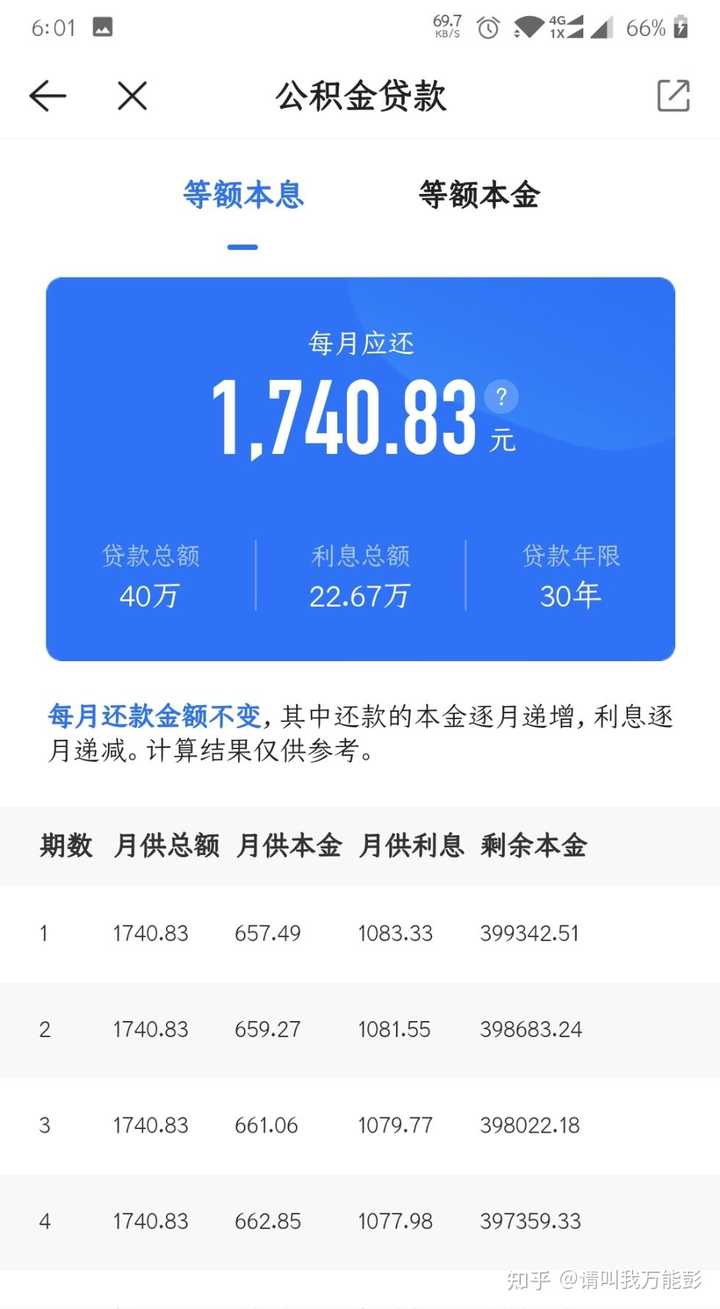 银行贷款40万,3o年,月供多少?