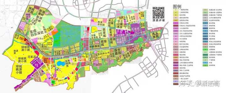 上图是未来科技城区域内的规划单元分区,其中yh