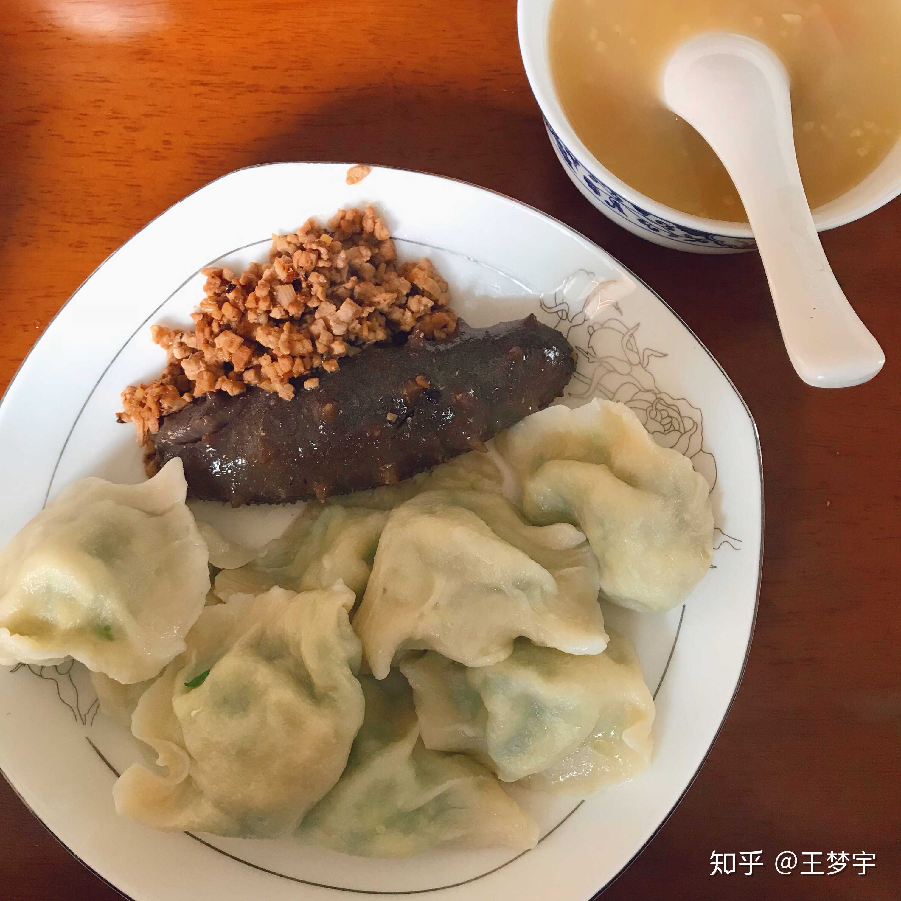 韭菜虾仁饺子 肉末海参