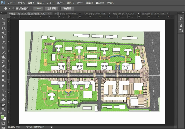 怎么用ps 做景观平面图 Ps怎么做平面图效果图 人社网