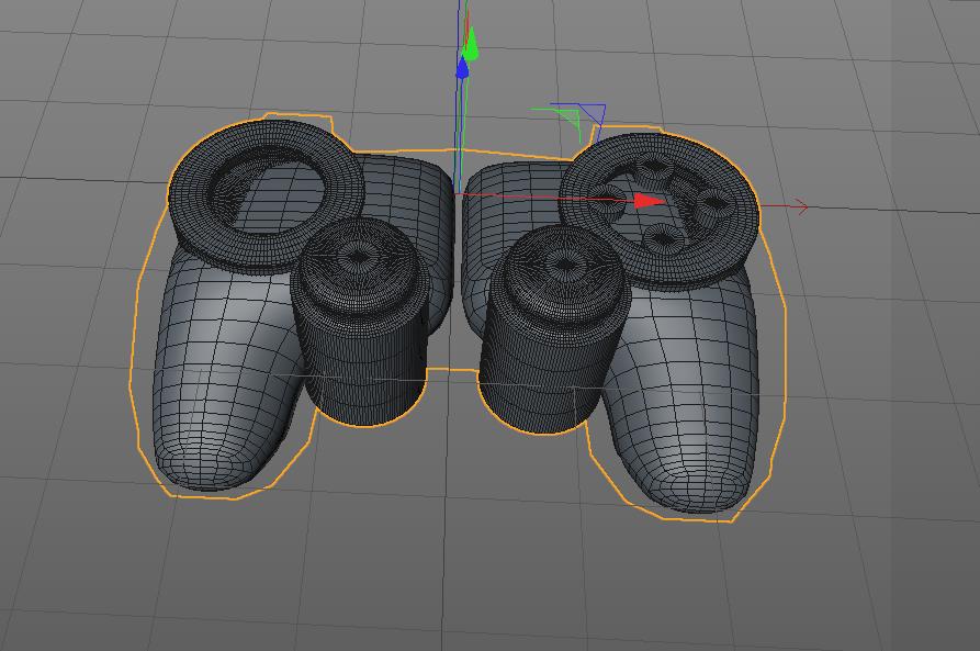 C4D建模后对称命令后细分曲面变成了两半